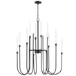 Maxim Lighting Tux Chandelier in Black finish, featuring a sleek, modern design with steel construction and multiple light fixtures.