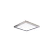 Maxim Lighting Wafer SQ LED Flush Mount in Satin Nickel finish, featuring a sleek, square aluminum design with a modern, minimalist aesthetic.