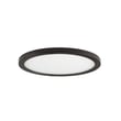 Maxim Lighting Wafer RD LED Surface Mount in Bronze finish, showcasing a sleek, round design with warm 3000K light, crafted in durable Aluminum.