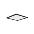 Maxim Lighting Wafer SQ LED Surface Mount 3000K in Black Aluminum finish, showcasing a sleek, modern square design with soft, warm illumination.