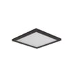 Maxim Lighting Wafer SQ LED Surface Mount 3000K in Bronze finish, featuring a sleek, square design with an aluminum frame for modern interiors.