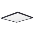 Maxim Lighting Wafer SQ LED Surface Mount 3000K in black finish, featuring a sleek square design with aluminum and polycarbonate materials.