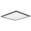 Maxim Lighting Wafer SQ LED Surface Mount 3000K features a sleek, square design with a bronze finish, crafted from aluminum and polycarbonate materials.