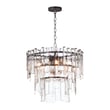 Maxim Lighting Warren Pendant in Dark Bronze finish with Steel frame and Glass shade, hanging elegantly from the ceiling, illuminating the space.