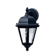 Maxim Lighting Westlake Cast Outdoor Wall Sconce in black aluminum finish, featuring a classic lantern design with clear glass panels.