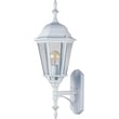 Maxim Lighting Westlake 1003 Outdoor Wall Light in White finish, crafted from durable Aluminum, featuring a classic lantern design with clear glass panels.