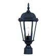 Maxim Lighting Westlake Outdoor Post Light in Black finish, made of durable Aluminum, featuring a classic lantern design with clear glass panels.