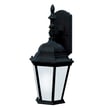 Maxim Lighting Westlake 65104 LED E26 Outdoor Wall Light in Black finish, featuring a classic lantern design with clear glass panels and aluminum construction.