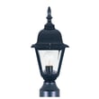 Maxim Lighting Builder Cast 1-Light Outdoor Pole/Post Lantern in black finish, featuring a classic lantern design with clear glass panels.