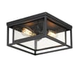 Maxim Lighting Cabana Outdoor Ceiling Light with a rustic finish, featuring a geometric design and glass panels, perfect for outdoor spaces.