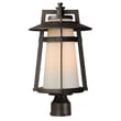 Maxim Lighting Calistoga 1-Light Outdoor Pole/Post Lantern with a sleek finish, featuring a classic lantern design perfect for illuminating outdoor spaces.