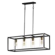 Maxim Lighting Capitol 4-Light Linear Pendant with a sleek metal finish, featuring four lights suspended in a modern, rectangular design.