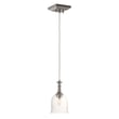 Maxim Lighting Centennial Pendant with a sleek metal finish, featuring a modern design and elegant curves, hanging from a ceiling.