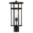 Maxim Lighting Clyde VX 1-Light Post Lantern with a sleek design, featuring a durable finish and clear glass panels for outdoor illumination.