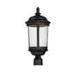 Maxim Lighting Dover LED Outdoor Post Lantern with a sleek, modern design and a durable finish, illuminating a garden path at dusk.