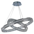 Maxim Lighting Eternity Round Pendant with a sleek chrome finish, featuring intertwined rings and embedded LED lights for a modern, elegant look.