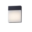 Maxim Lighting Eyebrow Outdoor Wall Light with a sleek, modern design, featuring a bronze finish and a curved shape for stylish outdoor illumination.