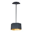 Maxim Lighting Honeycomb Mini Pendant with a geometric design, featuring a sleek metal finish, hanging elegantly from the ceiling.