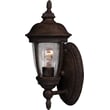 Maxim Lighting Knob Hill Cast Outdoor Wall Sconce with intricate design, featuring a bronze finish and clear glass panels