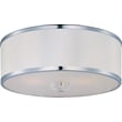 Maxim Lighting Metro Semi-Flush Mount with a sleek, modern design, featuring a brushed nickel finish and a frosted glass shade.