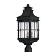 Maxim Lighting Nantucket Outdoor Post Light with a weathered finish, featuring a classic lantern design and clear glass panels for a timeless look.