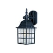 Maxim Lighting North Church Outdoor Wall Lantern with a classic design, featuring a black finish and clear glass panels