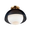 Maxim Lighting Perf Flush Mount, featuring a sleek design with a metallic finish and perforated detailing, providing modern elegance.