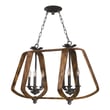 Maxim Lighting Road House 6-Light Chandelier with industrial design, featuring a rustic finish and six exposed bulbs in a circular metal frame.
