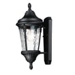 Maxim Lighting Sentry Post Outdoor Wall Light with a sleek, modern design in a black finish, featuring a clear glass shade for outdoor illumination.