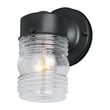 Maxim Lighting Sidedoor Outdoor Wall Sconce with a sleek black finish, featuring a clear glass shade and modern design