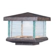 Maxim Lighting Triumph VX LED Outdoor Deck Lantern with a sleek black finish, featuring a modern design and clear glass panels for bright illumination.
