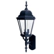 Maxim Lighting Westlake Cast 3-Light Outdoor Wall Lantern with a black finish, featuring a classic design and clear glass panels.