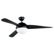Maxim Lighting Cupola 2-Light LED Fan in Black, featuring durable metal, ABS, and PC materials for modern decor.