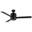 Maxim Lighting Tanker Outdoor Fan with black metal finish and ABS blades, mounted on a ceiling, providing a modern and sleek look to the outdoor space.