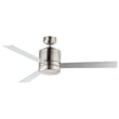 Maxim Lighting Tanker Outdoor Fan in Satin Nickel finish, featuring a sleek metal frame with ABS blades, designed for efficient airflow and modern style.