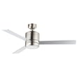 Maxim Lighting Tanker Outdoor Fan in Satin Nickel finish, featuring sleek metal blades and a modern design, ideal for enhancing outdoor spaces.