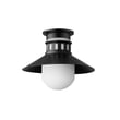 Maxim Lighting Admiralty Outdoor Flush Mount in Black, featuring durable aluminum and glass for stylish outdoor illumination.