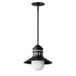 Maxim Lighting Admiralty Outdoor Pendant in Black, featuring durable aluminum and glass for stylish outdoor illumination.