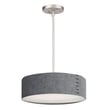 Maxim Lighting Prime Acoustic Pendant in Satin Nickel finish, featuring a modern design with steel, acrylic, and fabric elements, hanging elegantly.