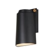 Maxim Lighting Rivet VX Outdoor Sconce in Black with Antique Brass finish, crafted from EPMM Aluminum