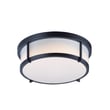 Maxim Lighting Rogue Flush Mount features a sleek black steel design with a modern aesthetic, perfect for contemporary interiors.