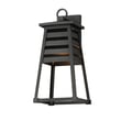 Maxim Lighting Shutters Outdoor Wall Sconce in Black finish, featuring EPMM Aluminum construction, mounted on an exterior wall.