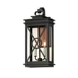 Maxim Lighting Yorktown VX Outdoor Pocket Sconce in Black with Aged Copper finish, made from Vivex EPMM, features clear glass panels.