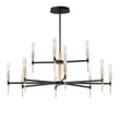 Maxim Lighting Flambeau 2-Tier Chandelier with a bronze finish, featuring elegant curved arms and candle-style lights.