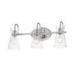 Maxim Lighting Ava Bathroom Vanity Light in Polished Chrome with Steel and Glass for a modern bathroom upgrade.