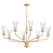 Maxim Lighting Camelot Chandelier in Natural Aged Brass, featuring elegant steel and glass design for stylish illumination.