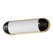 Maxim Lighting Capsule Bathroom Vanity Light in Black with Natural Aged Brass, featuring durable steel construction.
