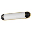 Maxim Lighting Capsule Bathroom Vanity Light in Black with Natural Aged Brass, featuring durable steel construction.