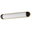 Maxim Lighting Capsule Bathroom Vanity Light in Black with Natural Aged Brass, featuring durable steel construction.