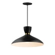 Maxim Lighting Carillon Pendant in Black with Satin Brass, featuring a modern aluminum design for stylish home illumination.